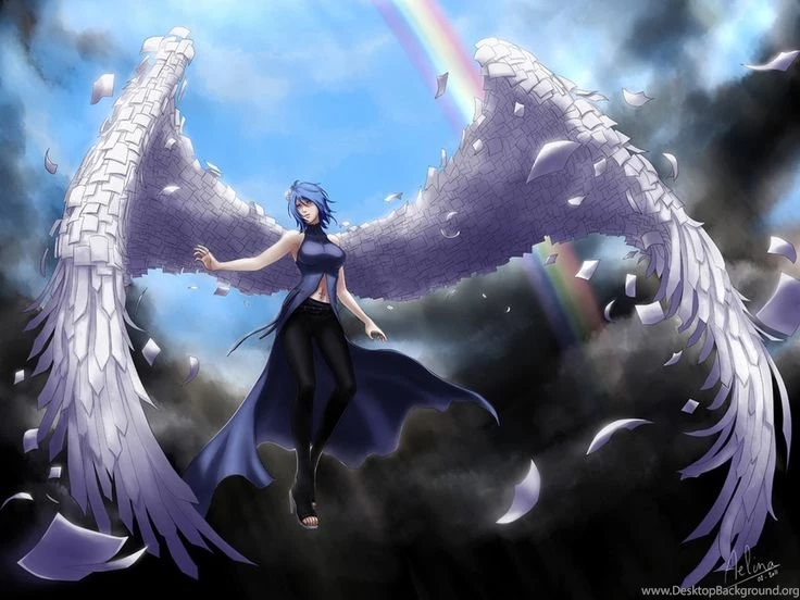 Anime Naruto Konan Anime Woman Ninja Angel Paper ...