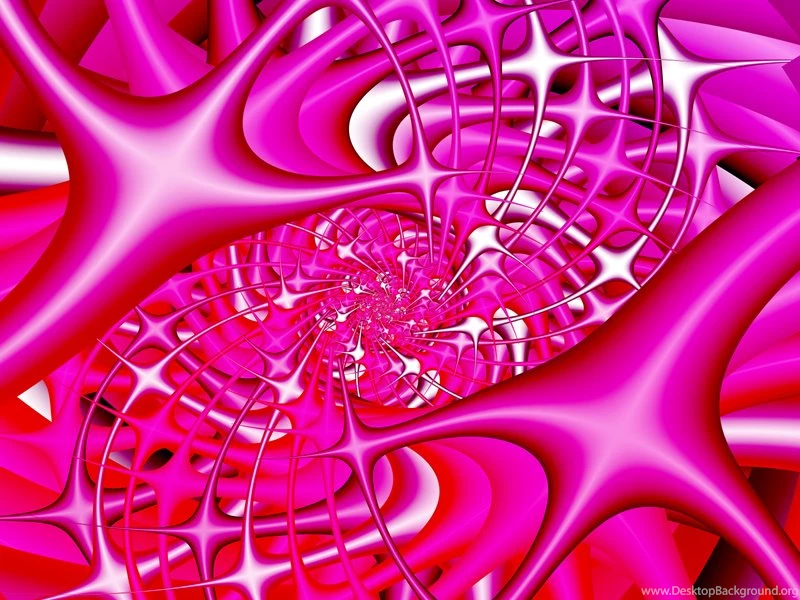 Fractal Art By Vicky, Pink And White Wallpapers