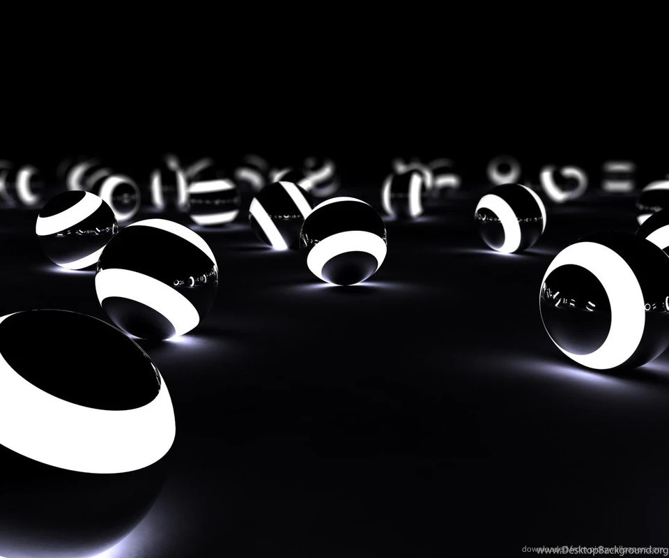 Download Glowing 3D Spheres In The Dark Wallpapers For Samsung Epic