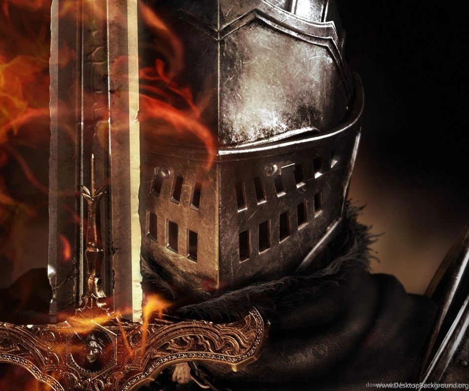 Download Dark Souls Hero With Flaming Sword Wallpapers For Samsung Epic