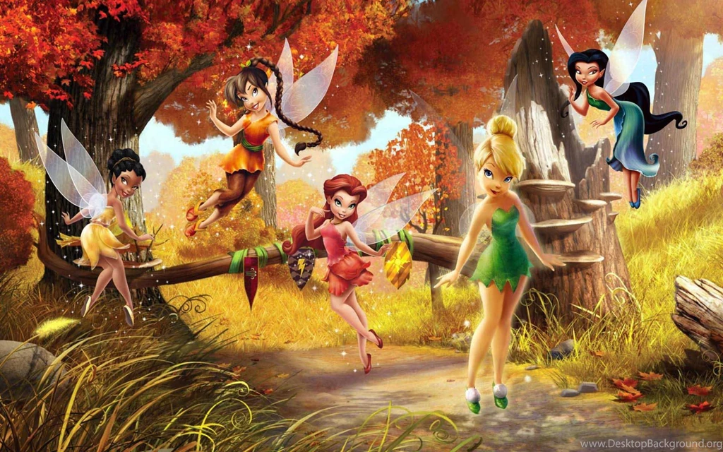 Tinkerbell and friends playing in forest.jpg