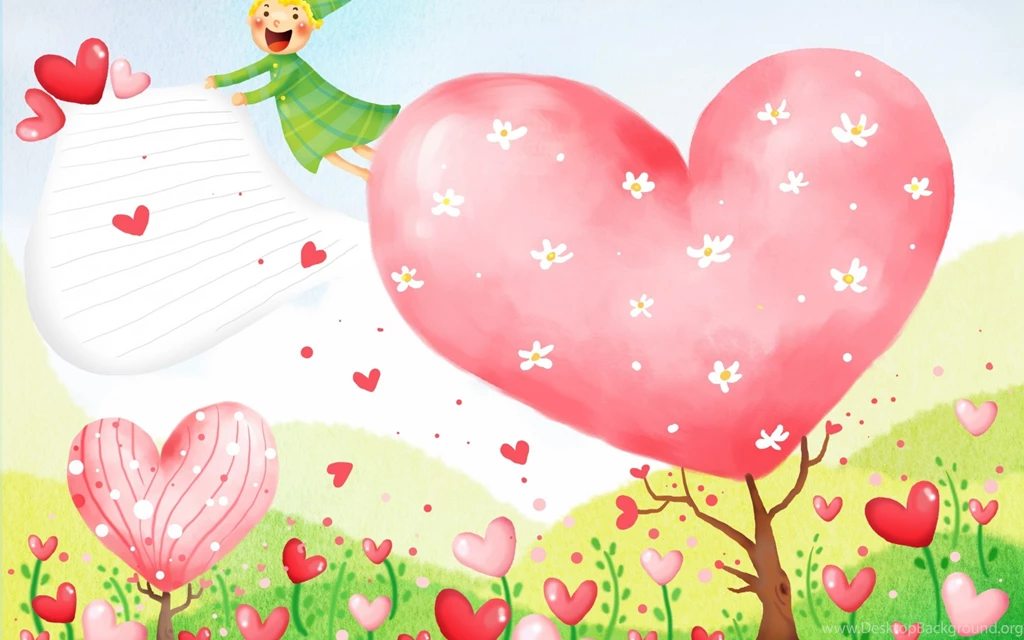 Download Wallpapers 3840x2400 Flowers, Hearts, Elf, Flight Ultra HD ...