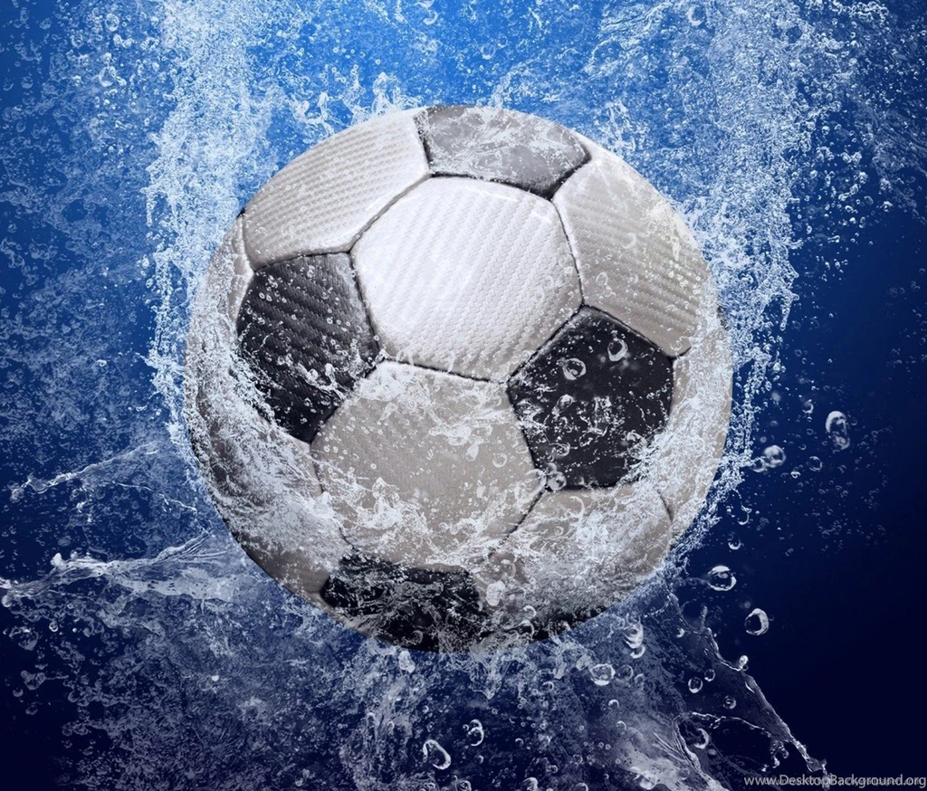 Download Water Splashed On A Soccer Ball Wallpapers For Samsung ...