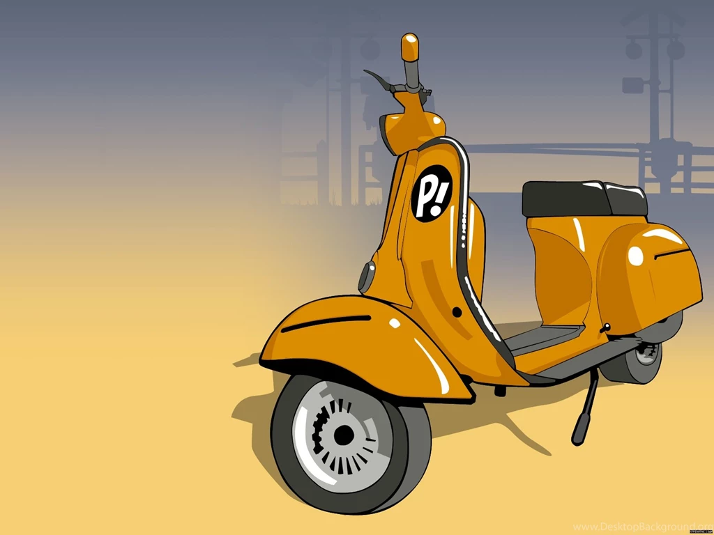 Vespa Scooter Cartoon Exclusive HD Wallpapers