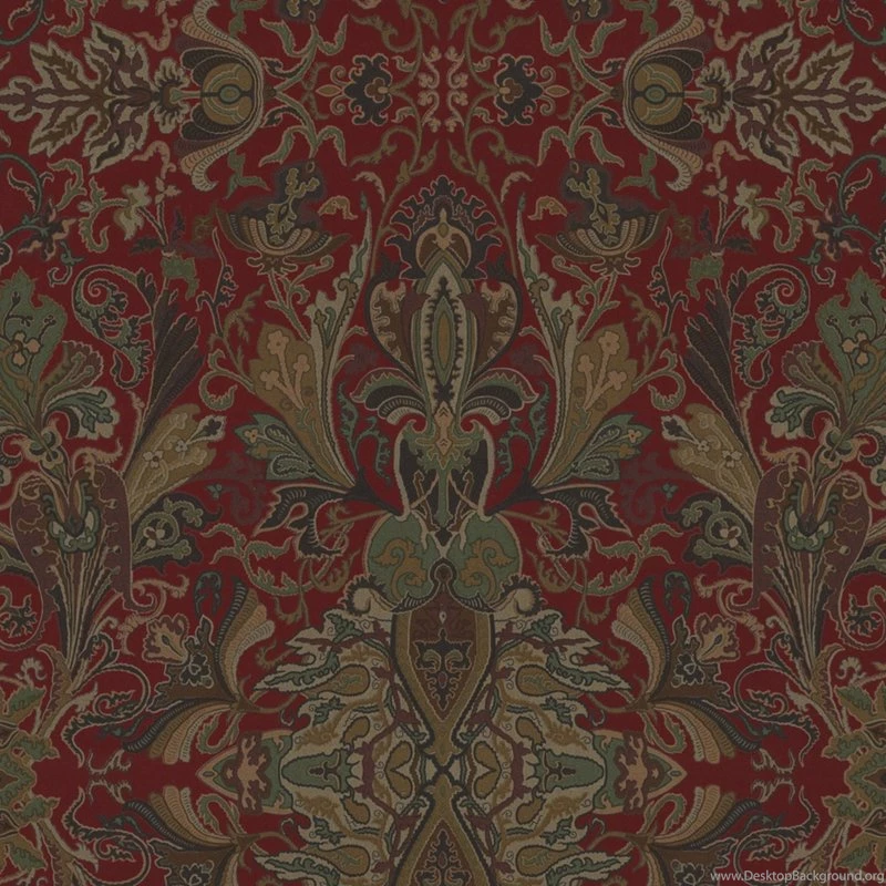 LCF40071F Lakota Paisley Canterbury Red By Ralph Lauren
