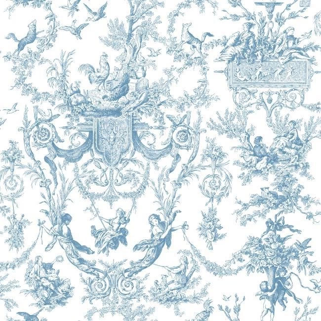AT4241 Ashford House Toiles Old World Toile Wallpapers By York