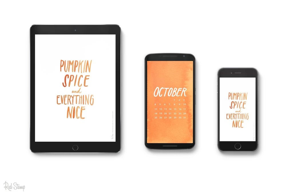 October 2015 Free Calendars And Wallpapers Red Stamp