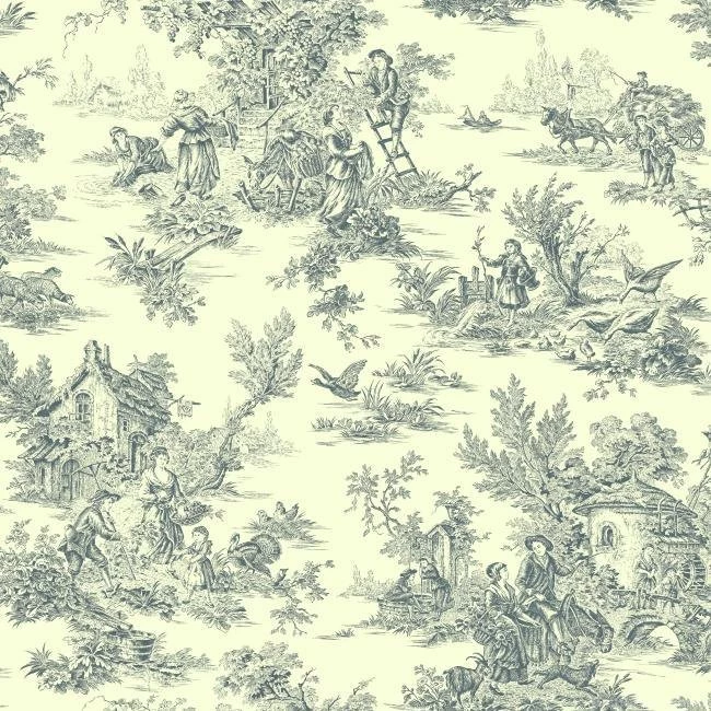 AT4232 Ashford House Toiles Champagne Toile Wallpapers By York