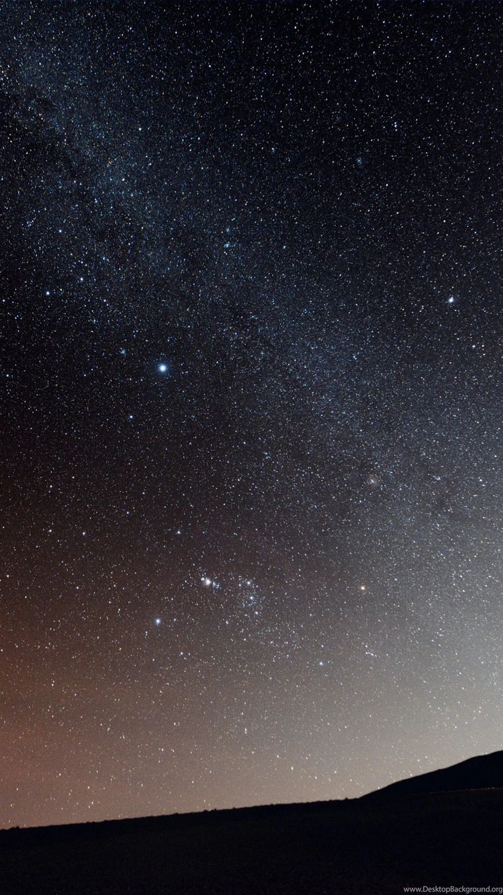 Milky Way Over Hill iPhone 6 Wallpapers Download