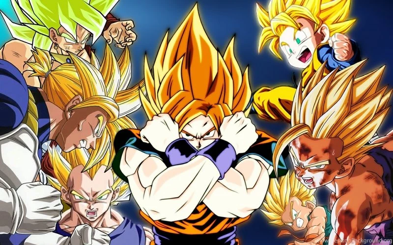 Vegeta Son Goku Trunks Son Goten Son Gohan Dragon ball Z Wallpaper.jpg