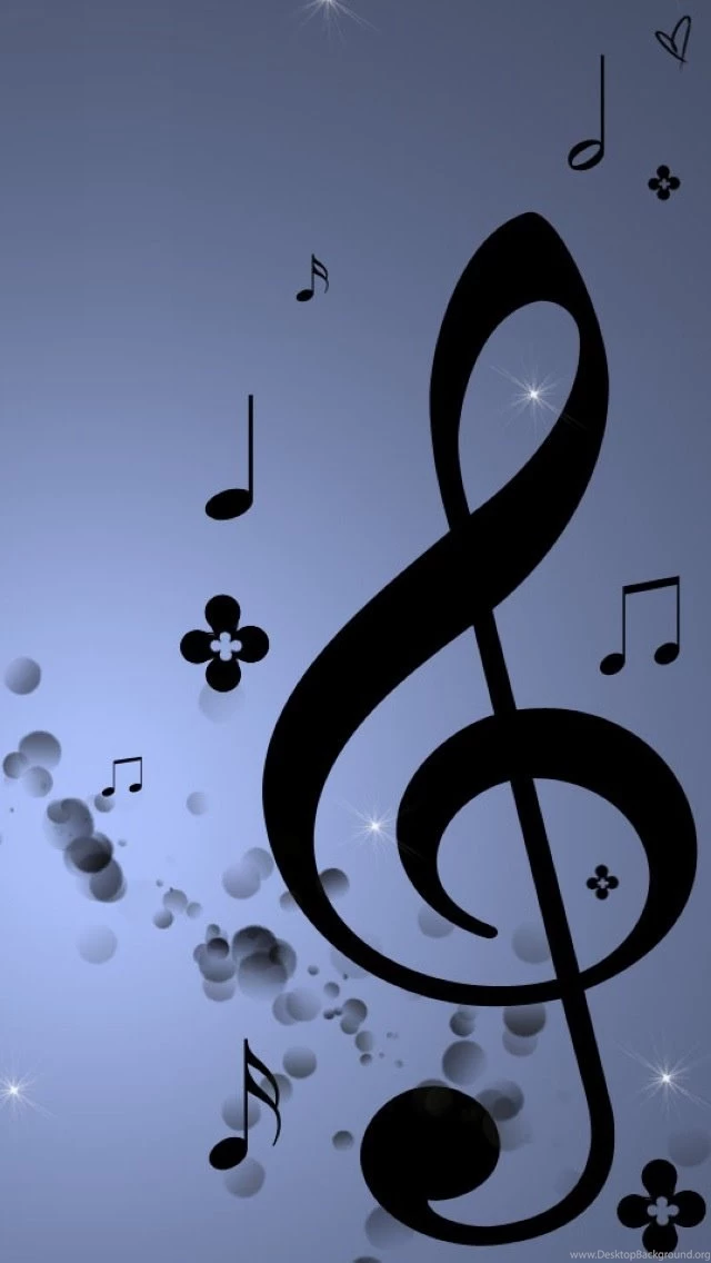 Deep Blue/purple Music Note Backgrounds