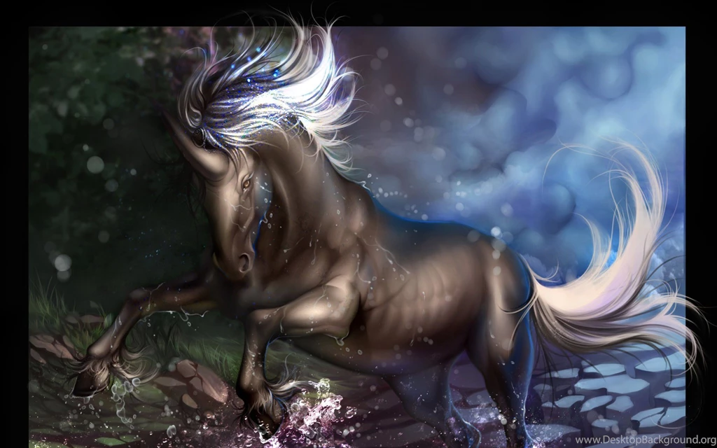 Download Wallpapers 3840x2400 Unicorn, Hoofs, Water, Splashes Ultra ...