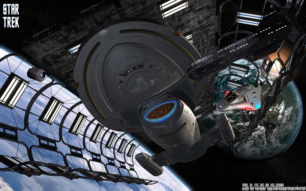 Star Trek USS Voyager NCC 74656 In DryDock, Free Star Trek ...