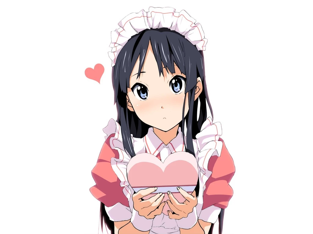 K ON! Maids Valentines Day Akiyama Mio Anime Anime Girls Wallpapers ...