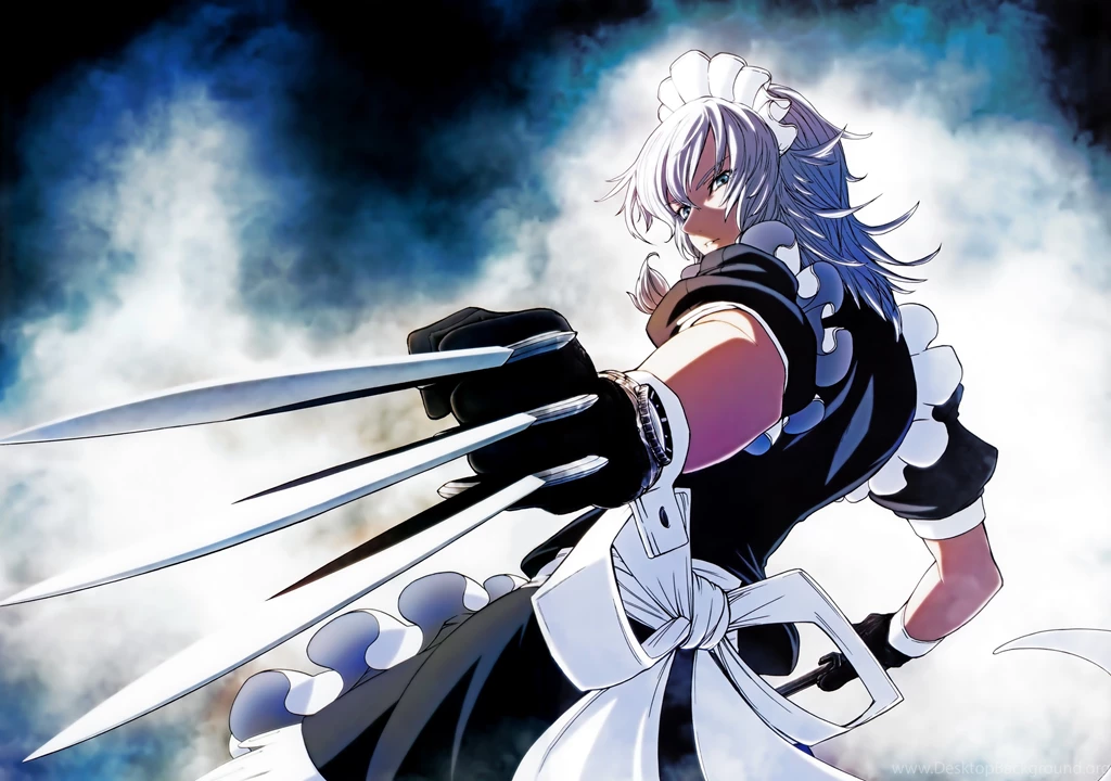 Touhou Blue Eyes Gloves Headdress Imizu (nitro Unknown) Izayoi ...