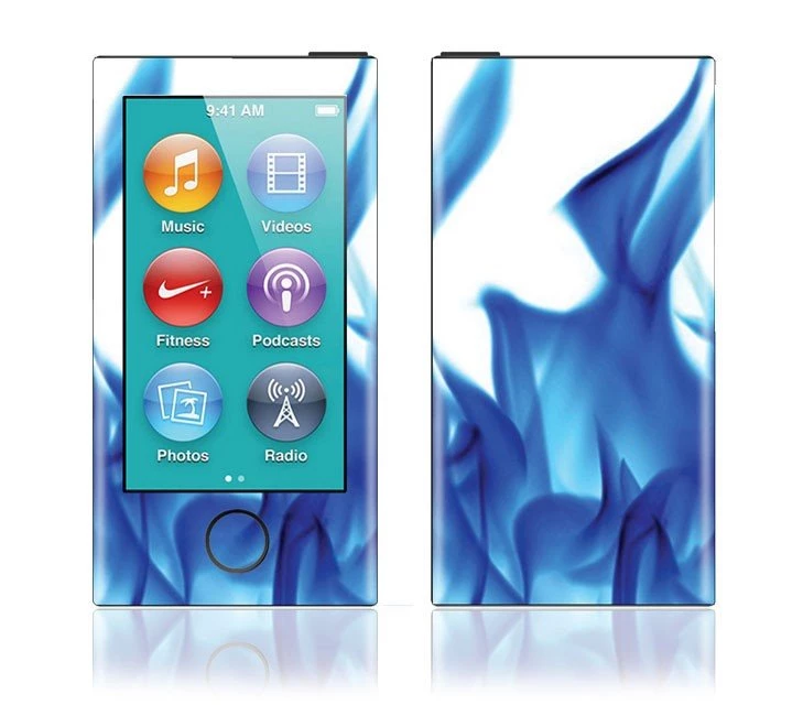 Apple IPod Nano 7G Decal Skin Blue Flame
