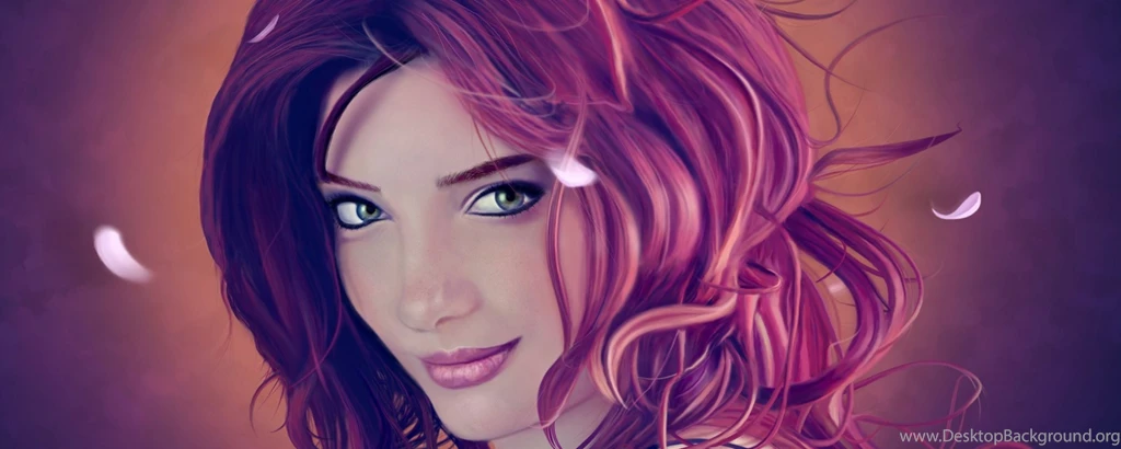 Download Wallpapers 2560x1024 Red Hair, Beauty, Smile, Look, Nice ...