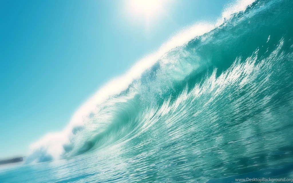 Sea Tide Blue Water Wave Desktop Wallpapers