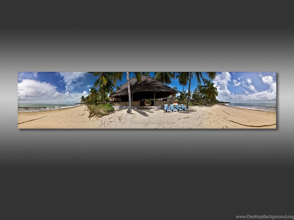 Free Computer Desktop Wallpaper: Panoramic View Of A Beach In ...