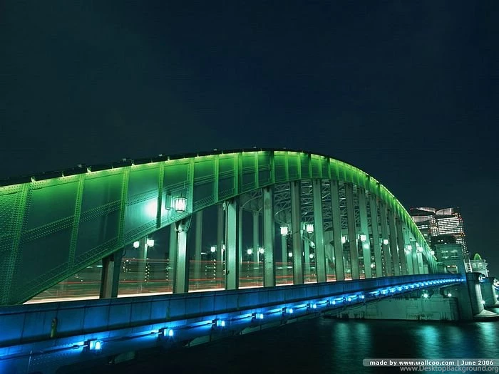 Tokyo & Yokohama City Bridges Wallcoo.net