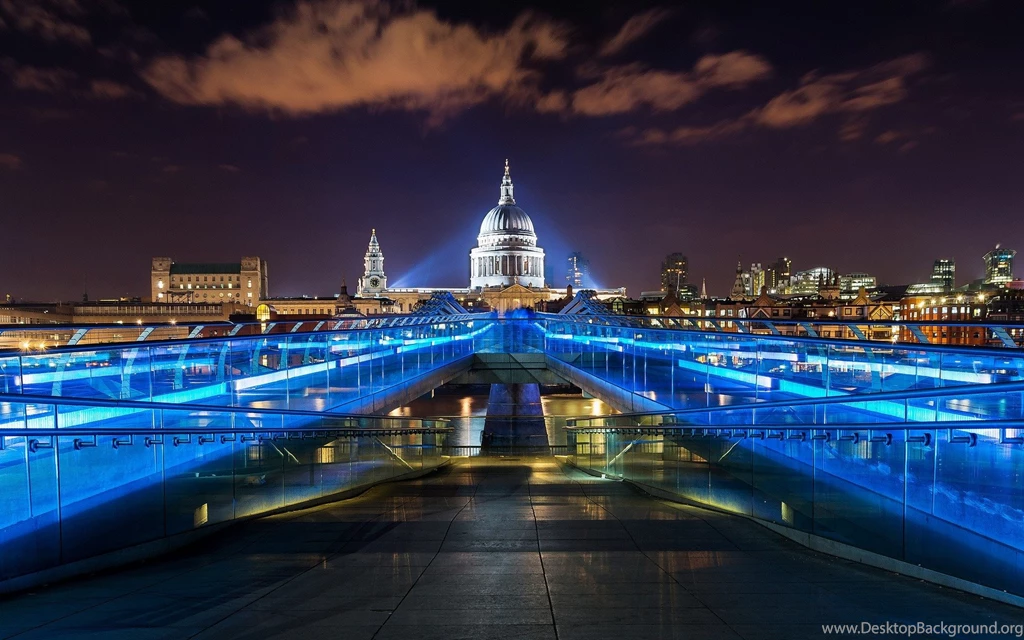 Bridges Night City HD Desktop Wallpapers