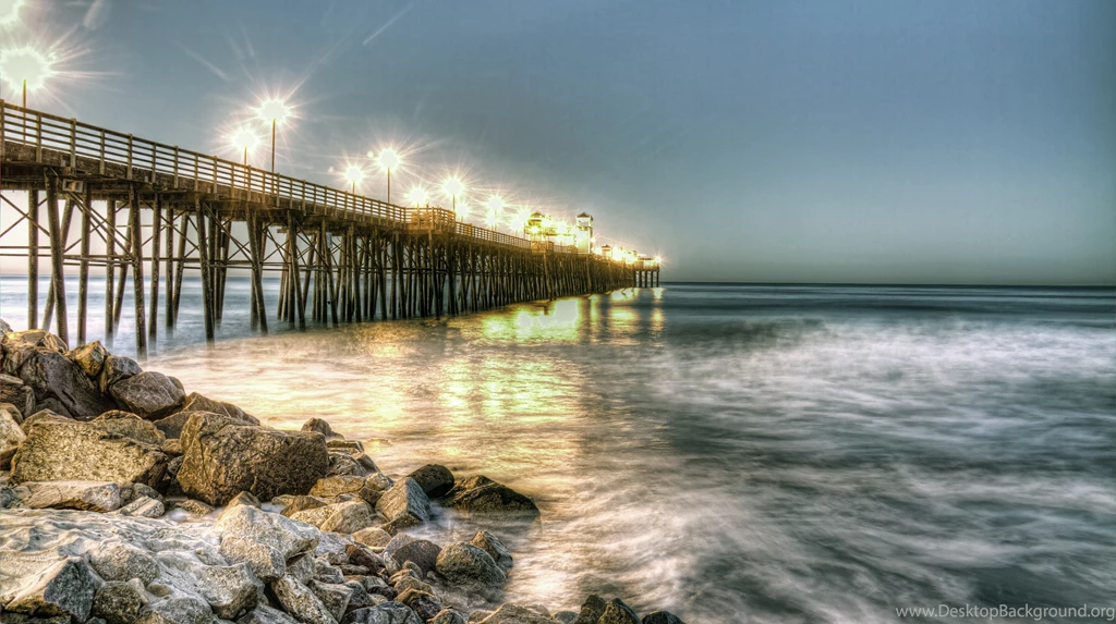 Bridge HDR Photography Ocean Great Amazing Coast Hdr Lights Sea ...
