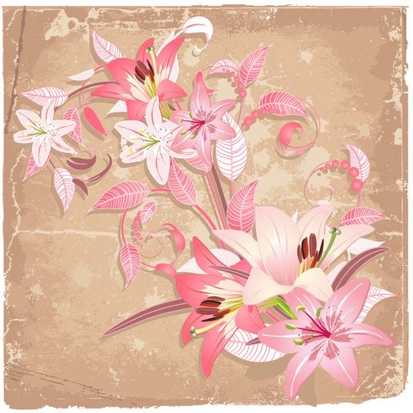 Spring Flowers Backgrounds In The Vector File