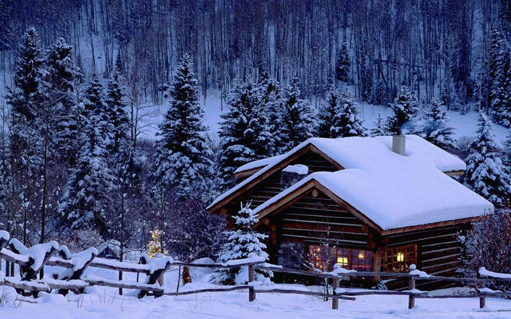 Dreamy Snow Scene Warmly House 1280x800 Wallpapers, 1280x800 ...