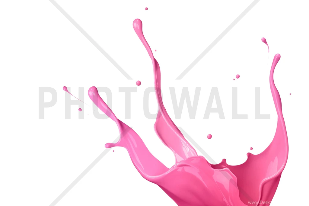 Pink Paint Splash Wall Mural & Photo Wallpapers Photowall