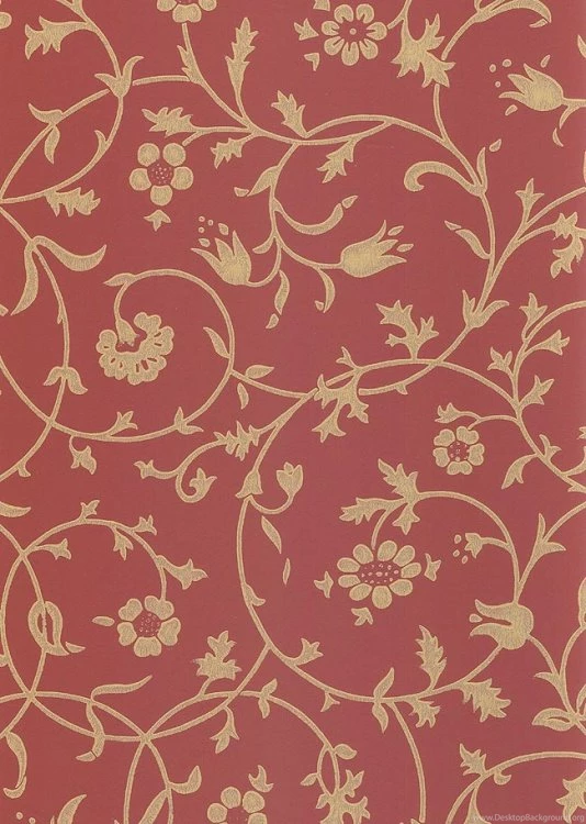 Medway Floral Wallpapers Cream On Red By William Morris