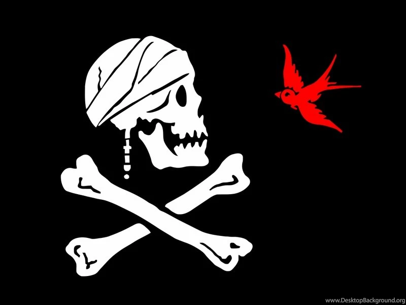 Wallpapers Skull Crossbones Skulls Pirate Bones Red Bird X Animals ...