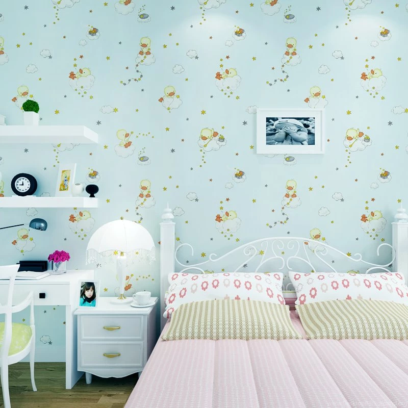 Wall Paper. Pune Korean Girl Room Backdrop Bedroom Children's Room ...
