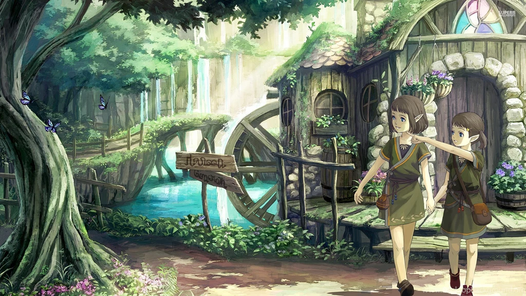 Elves Town In The Forest Wallpapers Anime Wallpapers