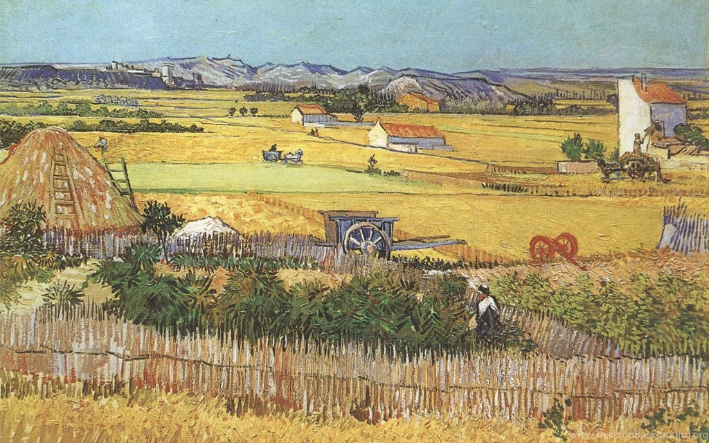 Wallpapers Vincent Van Gogh Harvest   1920 X 1200   Famous Painting ...