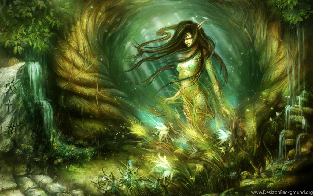 Green Elf Girl Wallpapers