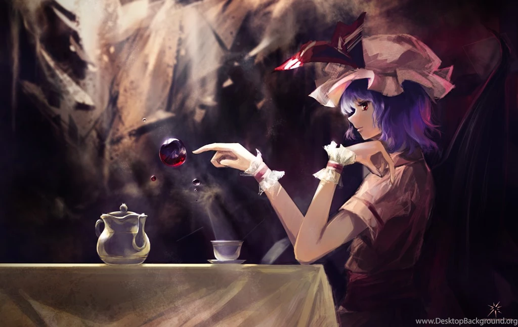 Konachan.com – 84219 Hat Jq Purple_hair Red_eyes Remilia_scarlet ...