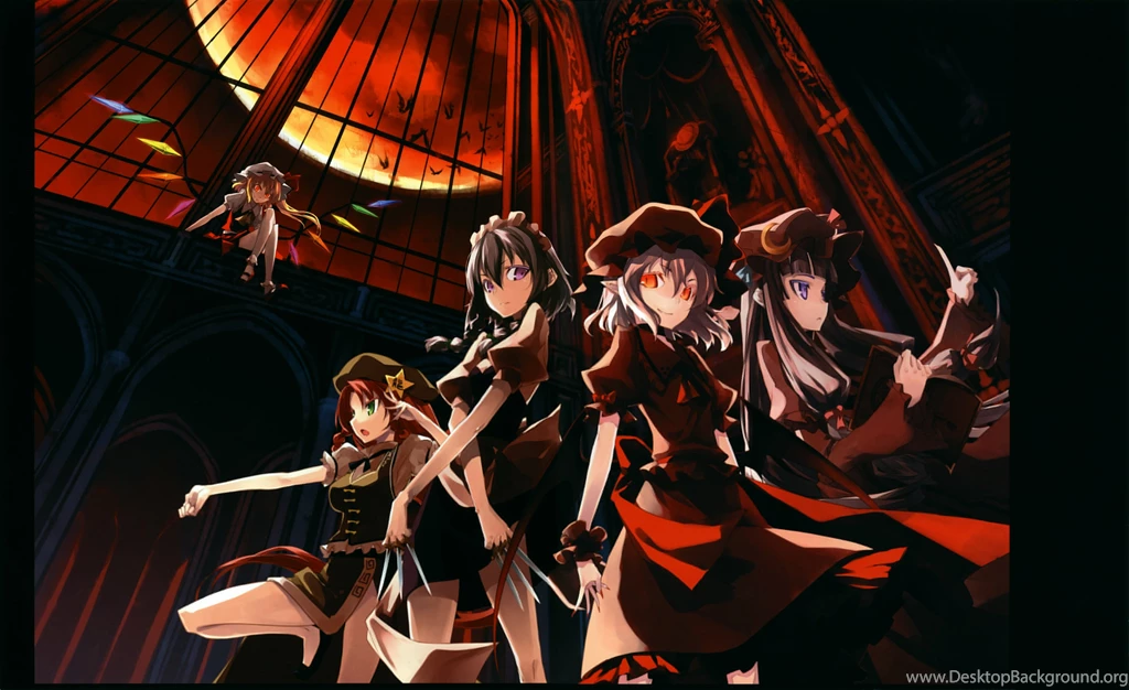 Flandre Scarlet Hong Meiling Izayoi Sakuya Moon Patchouli ...