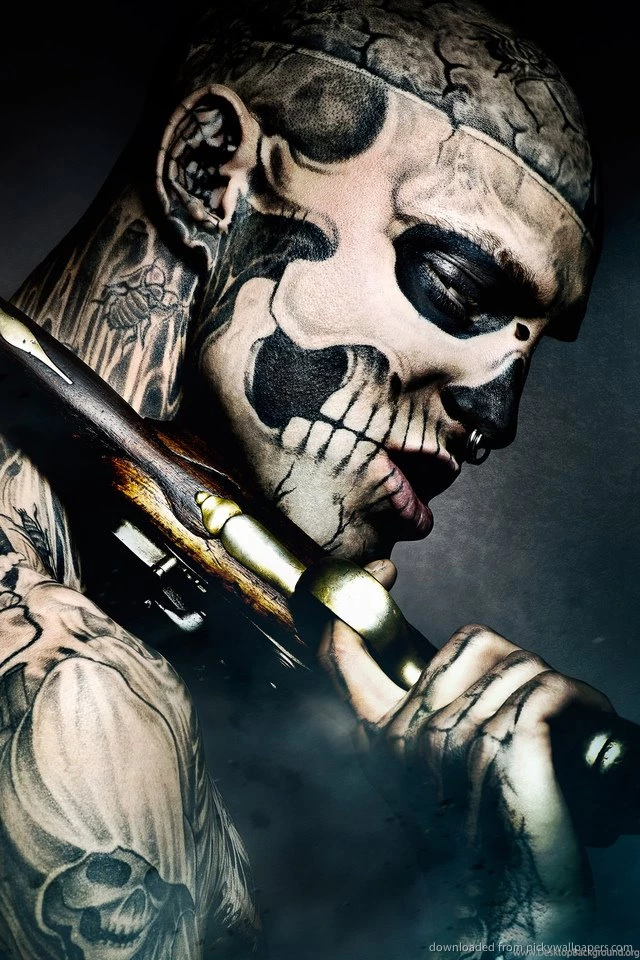 Download Zombie Boy With A Gun Wallpapers For iPhone 4