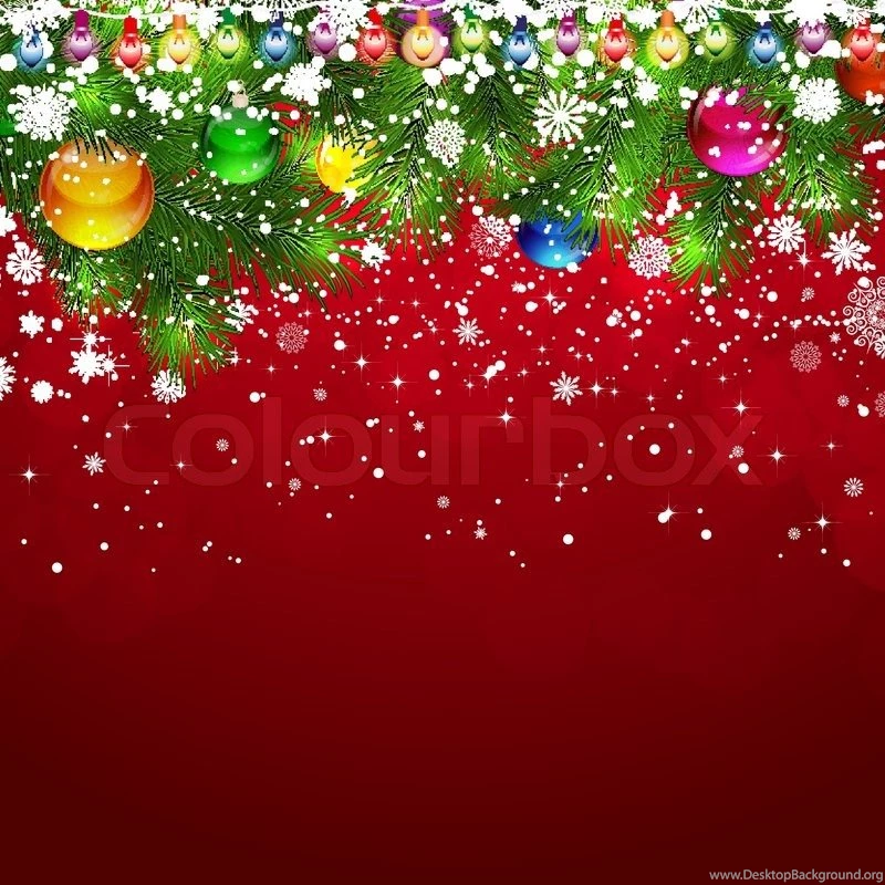 Christmas Backgrounds With Snow covered Branches Of Christmas Tree ...