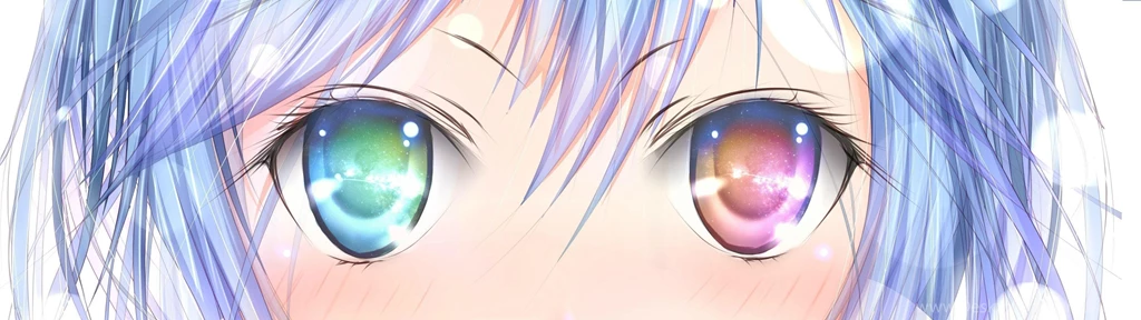 Girl With Purple And Green Eyes Wallpapers