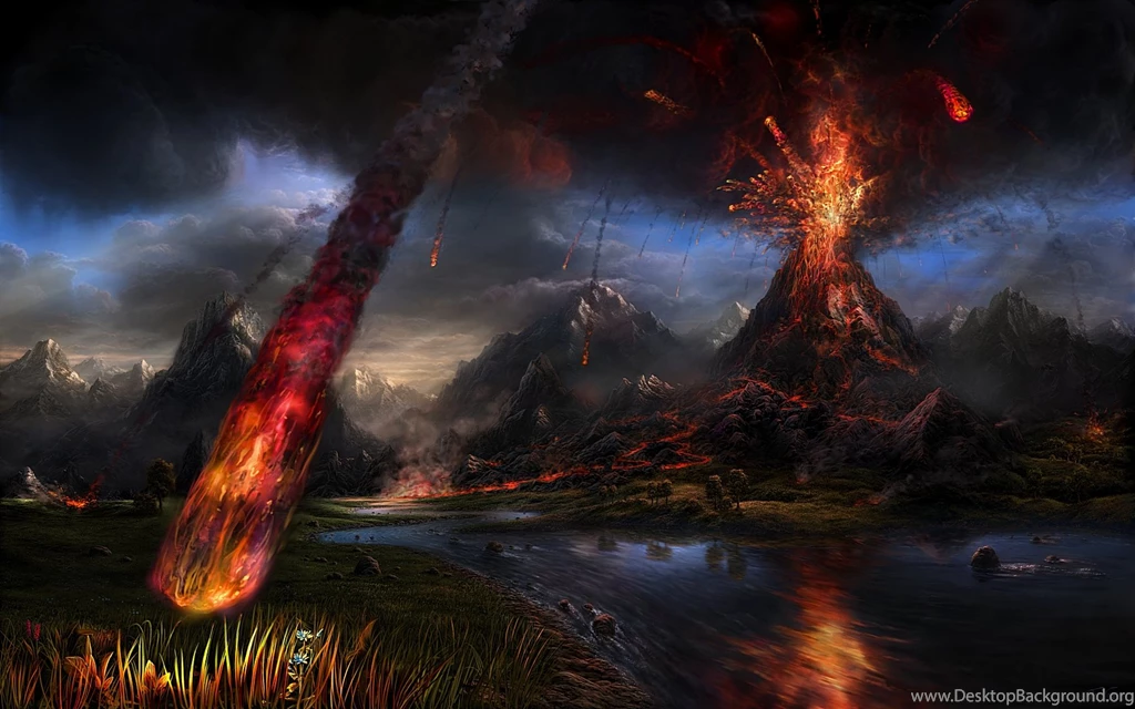 Full HD Wallpapers + Drawings And Paintings, Nature, Volcanoes ...