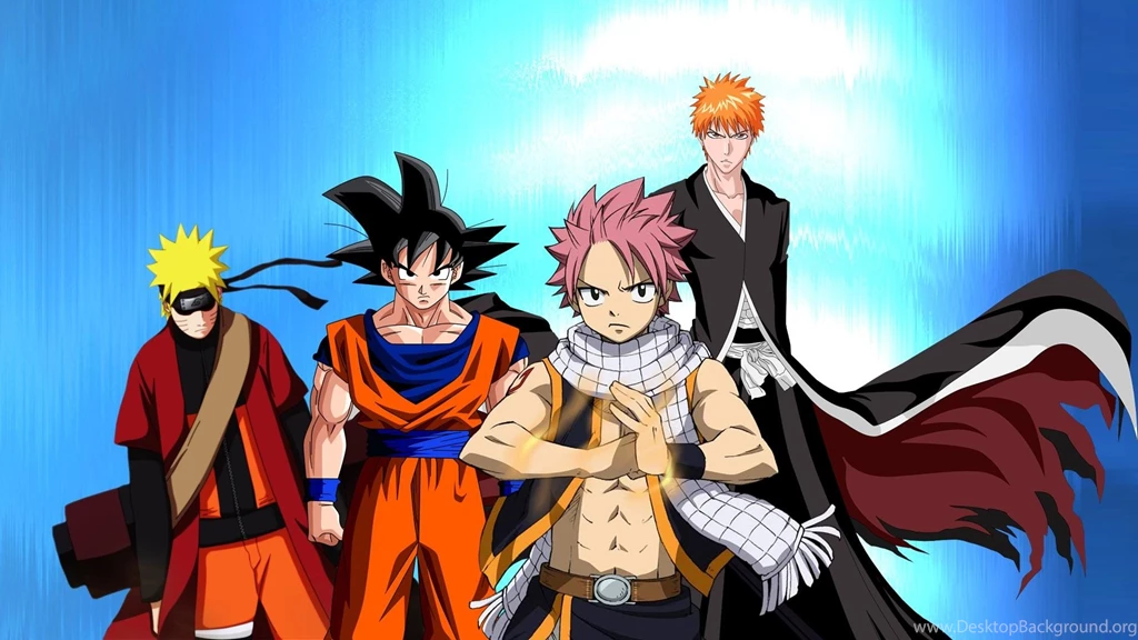 Goku, Naruto, Ichigo, Natsu Cartoon HD Wallpapers   New HD Wallpapers