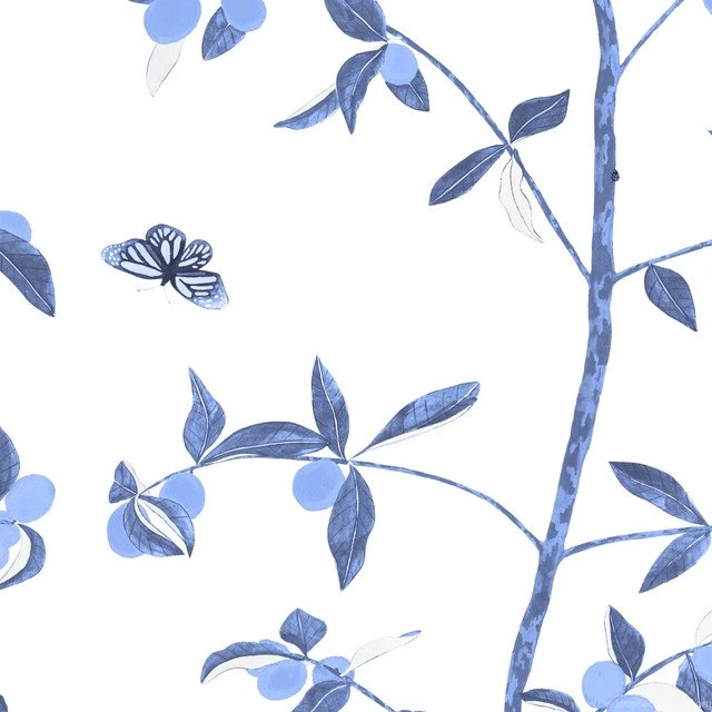 Jenny Kumquat In Delft Blue   Traditional   Wallpapers   Columbus ...