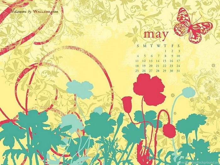 Stylish May 2008 Calendar Wallpapers 4 Wallcoo.net