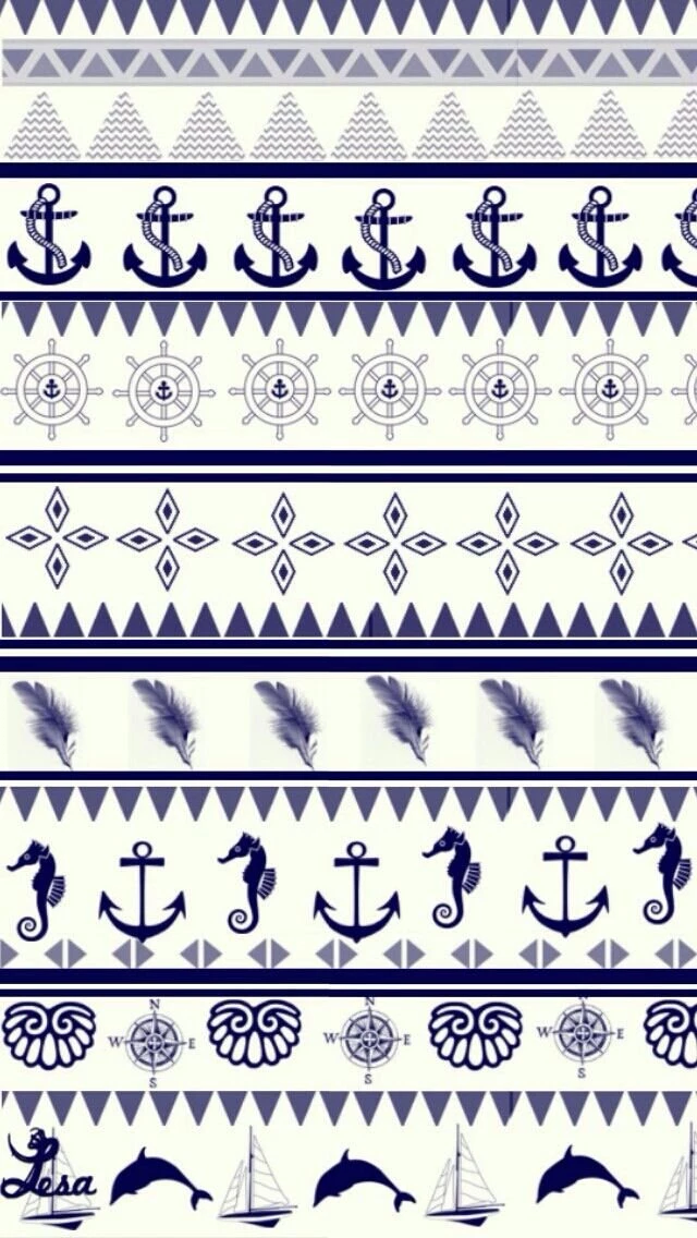 Cute Anchor Pattern Wallpapers