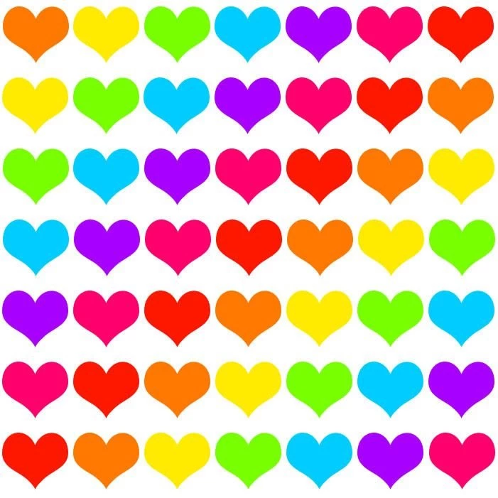 Multicolour Hearts