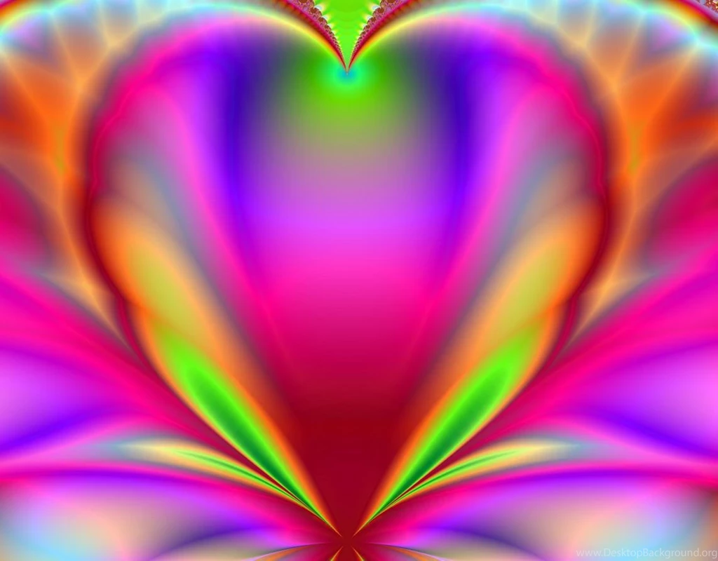 RAINBOW HEART WALLPAPER (