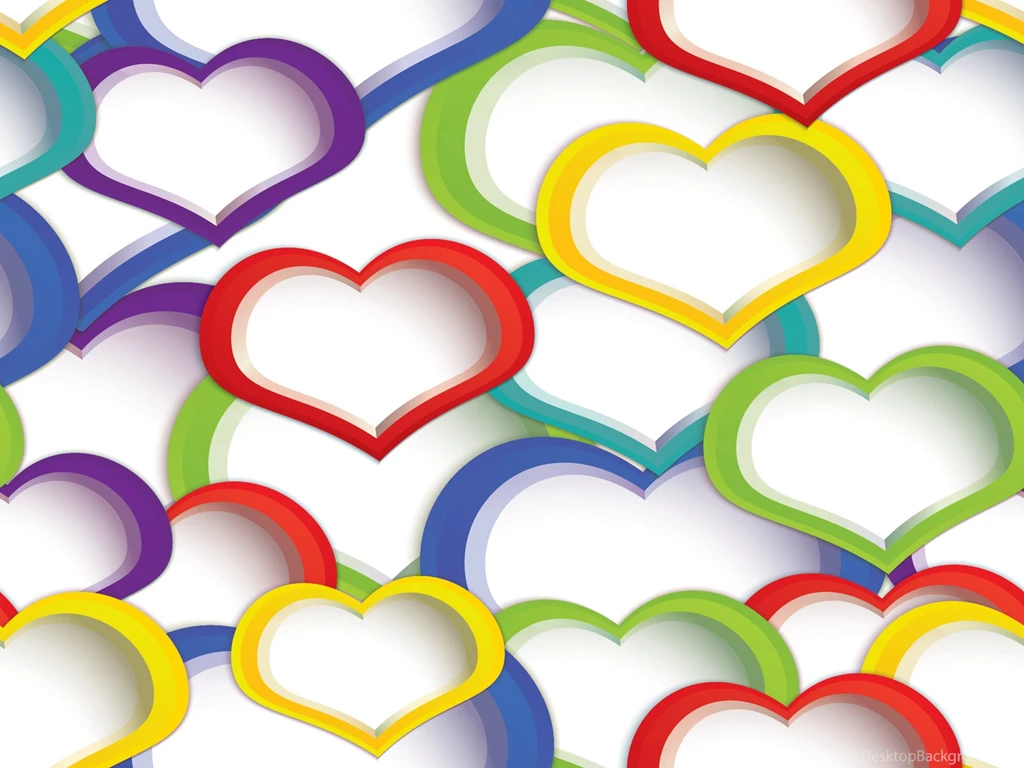 Rainbow Heart Design For Powerpoint Backgrounds   Love   PPT ...