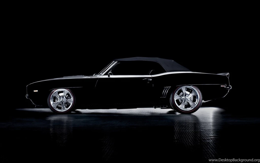 1440x900 Black Vintage Chevrolet Camaro Convertible Desktop PC And ...