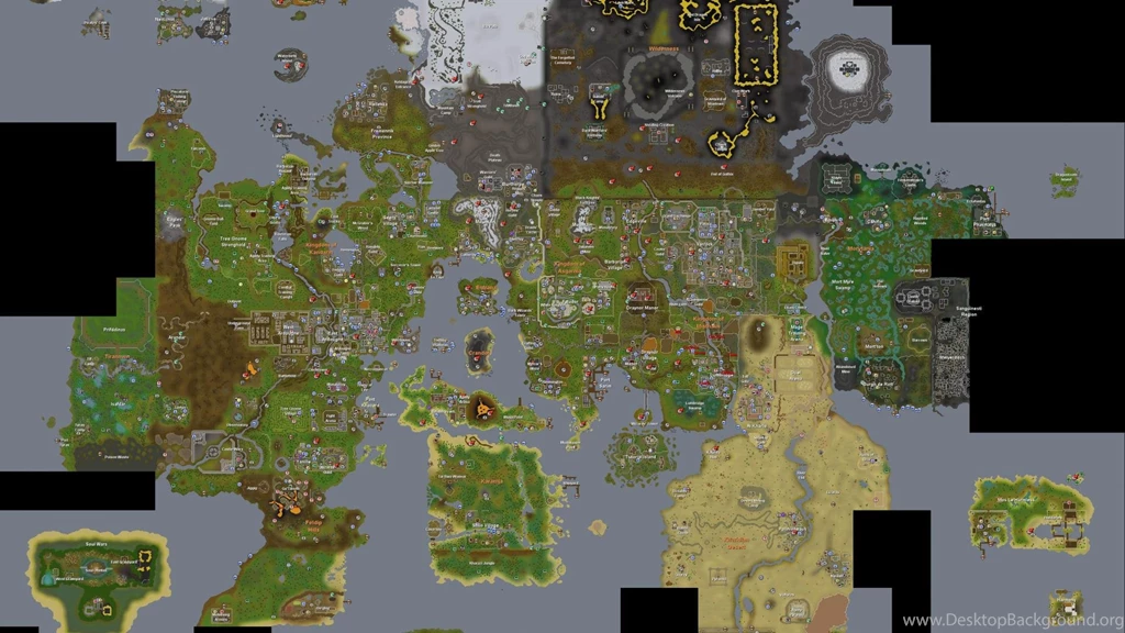 Complete Runescape Map Wallpapers (